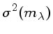 \sigma^2(m_\lambda)$