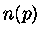 $n(p)$